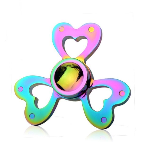 rainbow heart fidget spinner