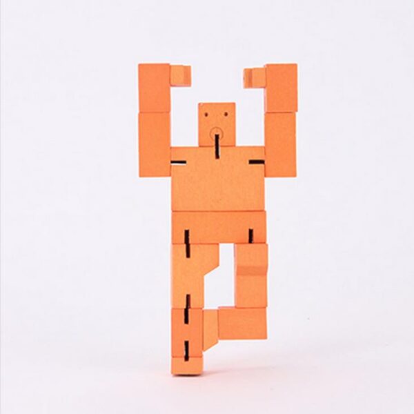 Wooden Cubebot Cube Robot