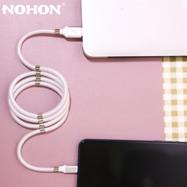 Magnetic Storage Data Cable Automatically Retractable Charging Cable