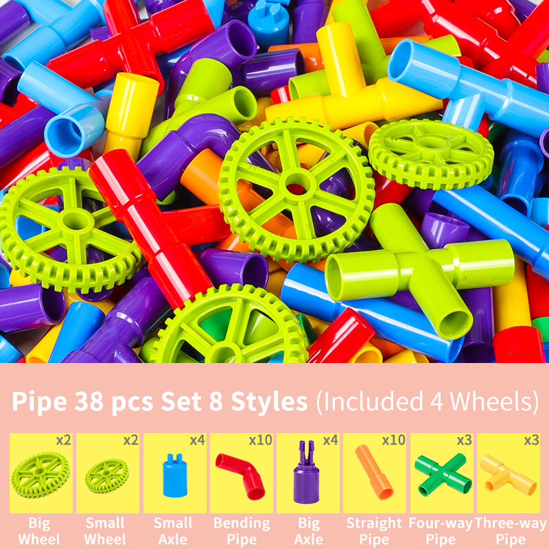 Details about   Water Pipe Building Blocks Toys Enlightening Pipeline Tunnel Construction Toys