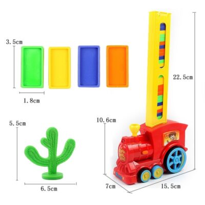 Automatic Domino Train - The Domino Game Car Toy Set Automatic Placement Domino Train