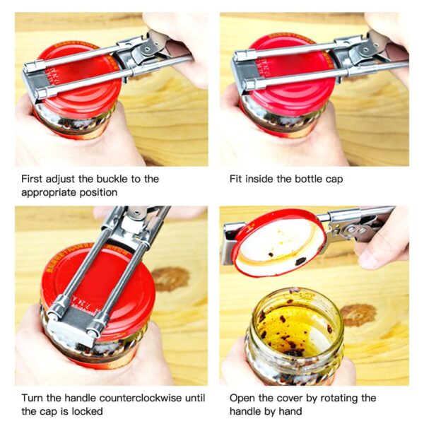 Adjustable Multifunctional Stainless Steel Can Opener - Multifunctional Opener Adjustable