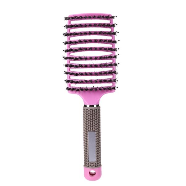 Detangler Bristle Nylon Hairbrush - Girls Hair Scalp Massage Comb Hairbrush Bristle Nylon Women Wet Curly Detangle Hair Brush for Salon Hairdressing Styling Tools