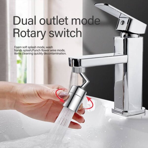 720 Degrees Universal Splash Filter Faucet Spray Head Anti Splash Filter Faucet Movable Kitchen Tap Water Saving Nozzle Sprayer