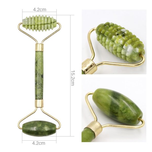 Facial Massage Roller Board Double Heads Jade Stone Face Lift Body Guasha Skin Relaxation Slimming Beauty Neck Thin Lift