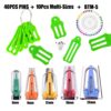 Bias Tape Makers 10PCS Multi-Sizes Folding Fabric and Biasing Strips Roll Tool Set with 40 pcs of Multi-Color Quilting Pins