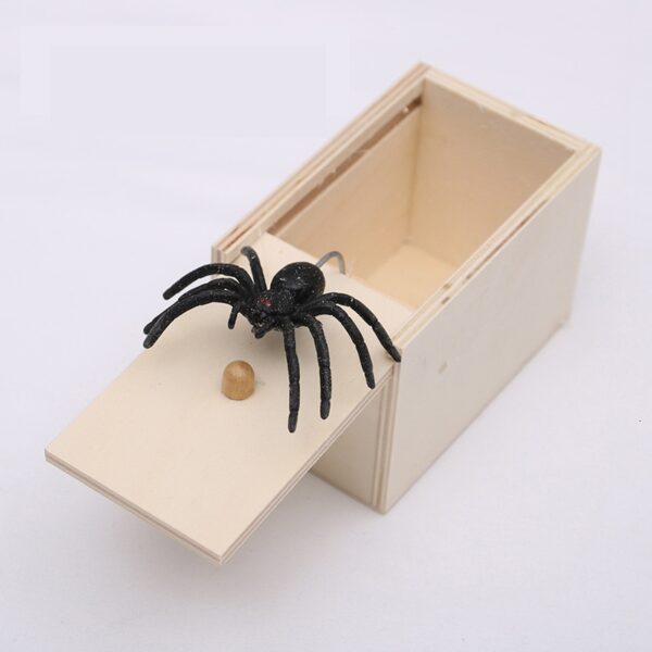 Funny Scare Box Wooden Prank Spider Hidden in Case Great Quality Prank-Wooden Scarebox Interesting Play Trick Joke Toys Gift