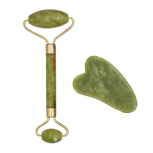 Facial Massage Roller Board Double Heads Jade Stone Face Lift Body Guasha Skin Relaxation Slimming Beauty Neck Thin Lift