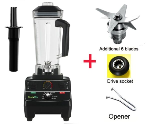 BPA Free 2L Professional Blender Mixer Jar 2200W Smart Timer Pre-programed Blender Mixer Juicer Food Processor Ice Smoothies Crusher