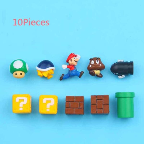 3D Super Mario Resin Fridge Magnets - 63pcs Toys for Kids Home Decoration Ornaments Figurines Wall Mario Magnet Bullets Bricks