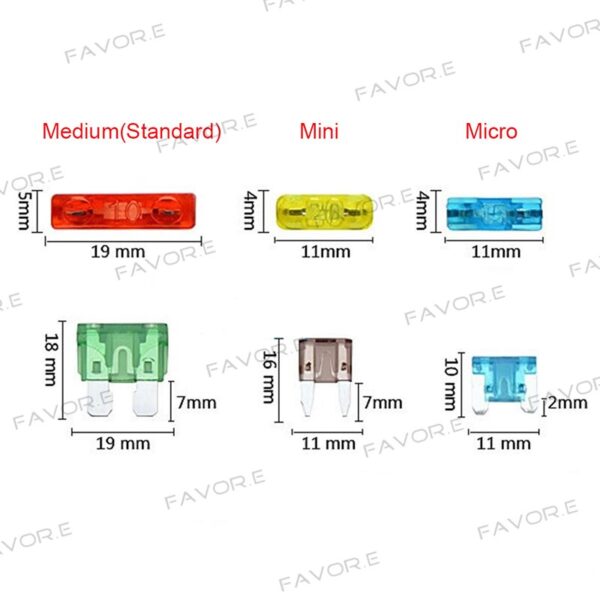Micro2 Micro Mini Standard medium Blade Fuse Apapter Automotive Fuses tap Holder