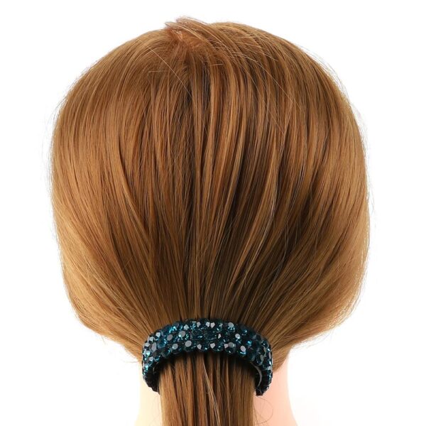 Korean Crystal Hair Claw For Women - Ponytail Holder Ball Head Bun Maker