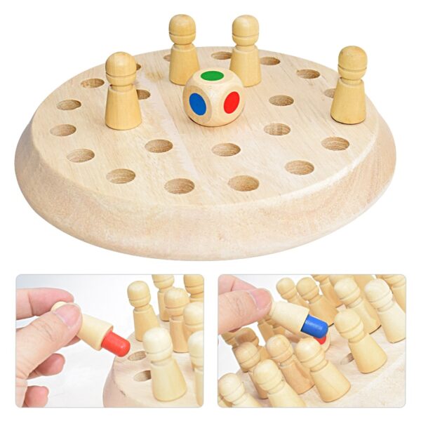 Wooden Memory Match Stick Game - Educational Color Cognitive Ability Toys For Children
