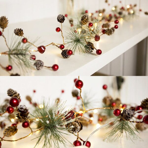 Christmas Lights Party LED String Lights Holiday Garland Home Decor Christmas Pine Cones Beads Star Led Lights Decoration JollyTree™ Christmas Fairy Lights