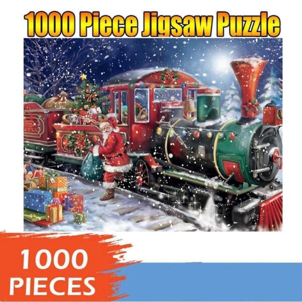Merry Christmas Gifts 1000 Piece Puzzle Large Jigsaw Puzzle For Adult Children Puzzle Game Educational Toys Home Wall Painting