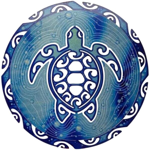 Sea Turtle Wind Spinner 3D Turtle Rotating Ocean Wind Chime Turtle Door Wind Bell Hanging Ornaments Home Garden Decoration