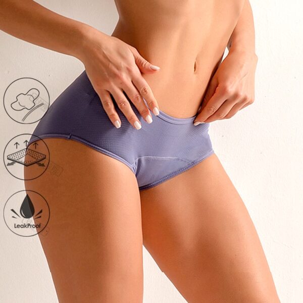 3pcs/Set Menstrual Leak Proof Panties - Incontinence Underwear Period Proof Briefs High Waist