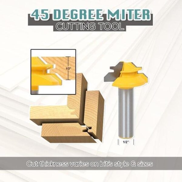 45-degree Lock Miter Router Bit