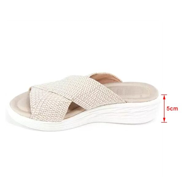 Women Slippers Ladies Wedge Beach Summer Shoes Female Fabric Light Comfort Sandals Woman Slip On Fashion Casual Slides 2021