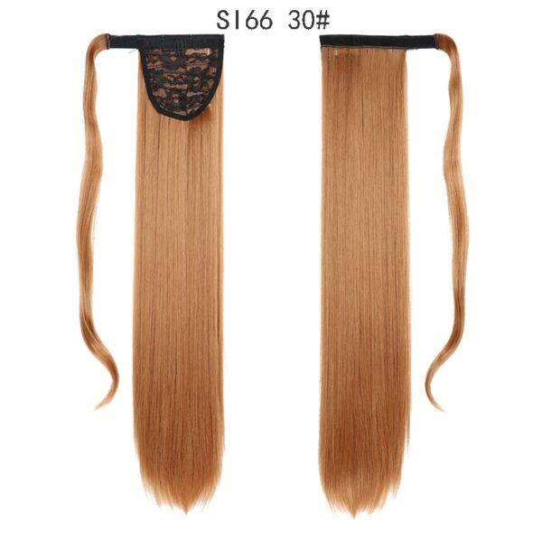 MERISIHAIR Long Straight Wrap Around Clip In Ponytail Hair Extension Heat Resistant Synthetic Pony Tail Fake Hair