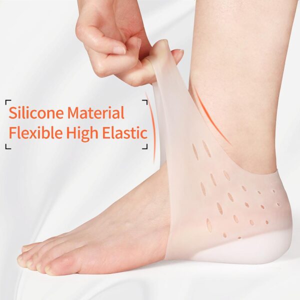 3ANGNI Invisible Height Increase Insoles Women Men Heel Pads Silicone Gel Lift Insole Dress In Socks Cracked Foot Skin Care Tool