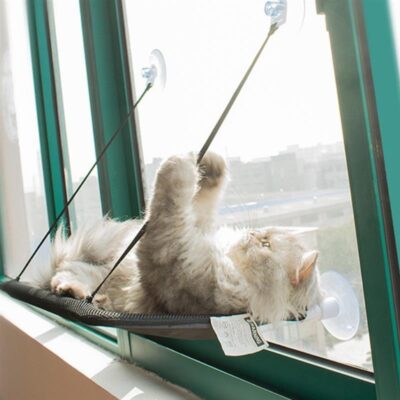 Cat Bed Window Cat Window Perch HammockCat Hammock Bed Pet Seat Super Suction Cup Hanging Lounger Soft Warm Bed For Cats Small Dogs Rabbits