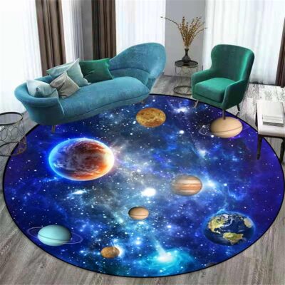 Solar Universe 3D Round Carpet