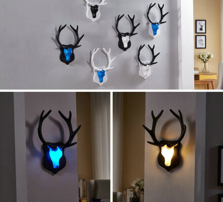 GLOWING DEER WALL ART