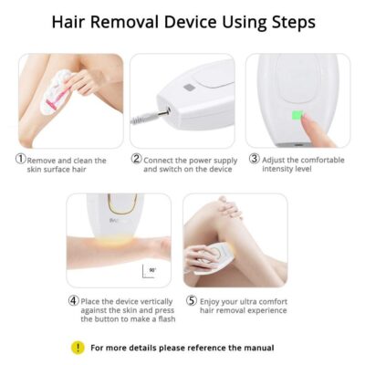Home Hold Depilatory Laser Mini Hair Epilator Permanent Hair Removal IPL System 500000 Shot Light Pulses Whole Body Hair Remover