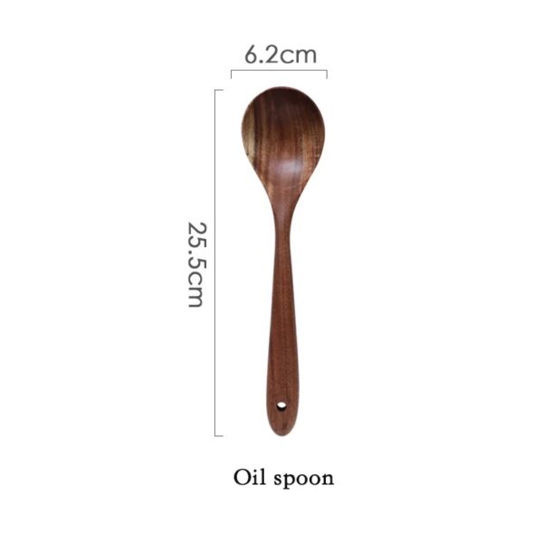 Skepre™ Teak Wooden Cooking Utensil Set Thailand Teak Natural Wood Tableware Spoon