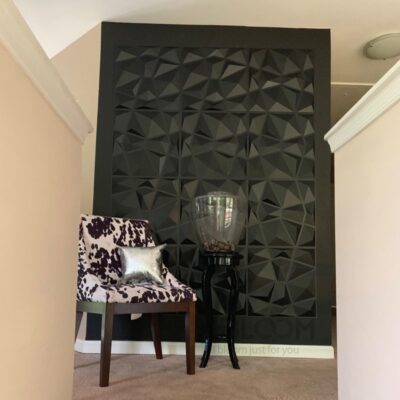 30x30cm 3d Art Plaster Cutting Geometric Diamond Carved Wood Adhesives Bottom Wall 3d Wall Sticker Home Decor Decorative Panel