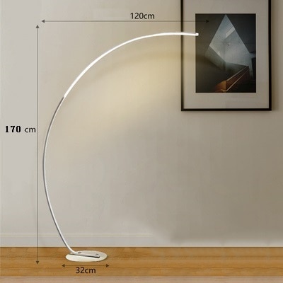 C Shade Floor Lamp Diamable Led Lighting Nordic Black Wthite Corner Floor Lamp Bedroom Decor Living Room Lamp Stand Lighting