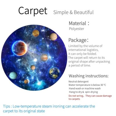 Solar Universe 3D Round Carpet