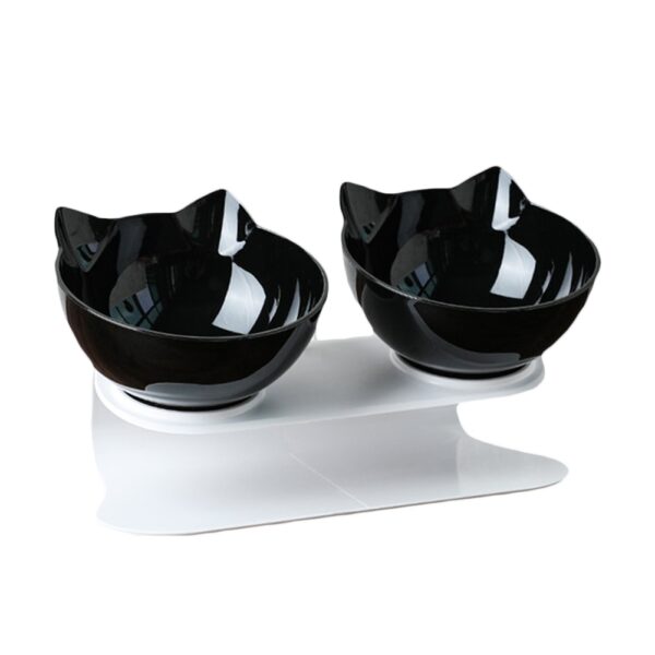 Meijuner Non-Slip Cat Bowl Single & Double Bowl With Raised Stand Pet Food Bowls for Protection Cervical Supprot Dropshipping