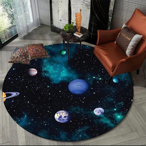 Solar Universe 3D Round Carpet