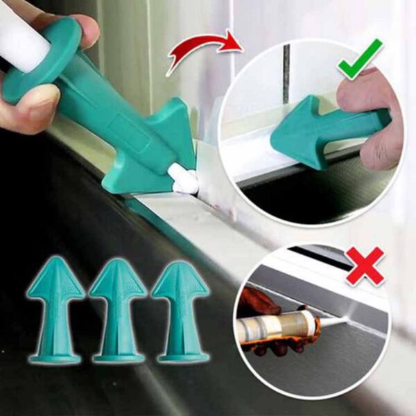 Silicone Caulking Nozzle Finisher Set Tile Cleaner Surface Glue Residual Shovel