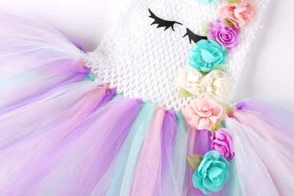 Crochet Top Floral Unicorn LED Dress