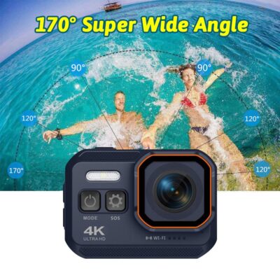 Ultra Action Camera 4K With Remote Control Screen Waterproof Sport 4K Action Camera Helmet Gopro Hero Camera for Shooting Video