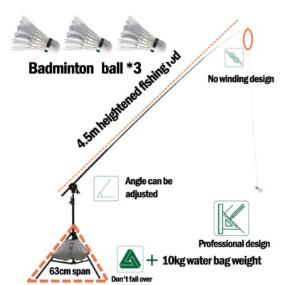 Badminton Trainer Racket Machine Ball Pitching Professional Badminton Accessories Automatic Rebound Robot Badminton Training Aid