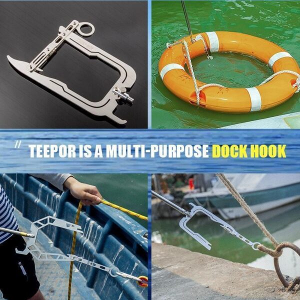 THE TEEPOR Multi-Purpose Dock Hook Easy Long-distance Threader Einfacher Fernbediener