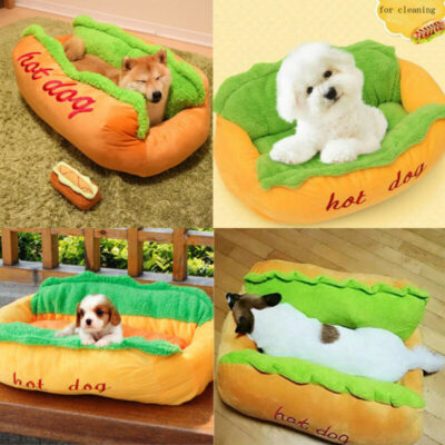 Funny Hot Dog Bed Winter Warm Pet House Creative Fashion Sofa Cushion Supplies Puppy Cat Soft Sleeping Mat Cozy Dogs Nest Kennel