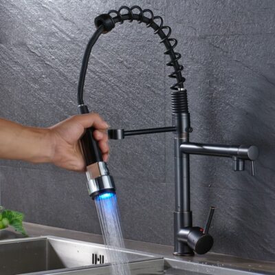 LED Kitchen Deck Mounted Faucet