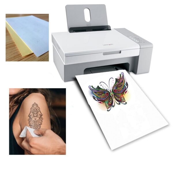 A4 Art Tattoos Paper DIY Waterproof Temporary Tattoo Skin Paper With Inkjet or Laser Printing Printers For Tatoo Men Children