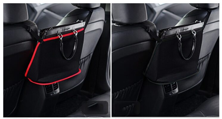 Car Net Pocket Handbag Holder Universal Multifunction Car Organizer Seat Gap Storage Mesh Pocket Interior Accessories