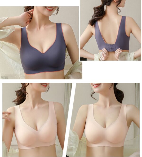 Elifashion Thai Latex Underwear Women Thin No Steel Ring Ultra-Light Gather Sports Vest Sleep Bra 6 Colors Available
