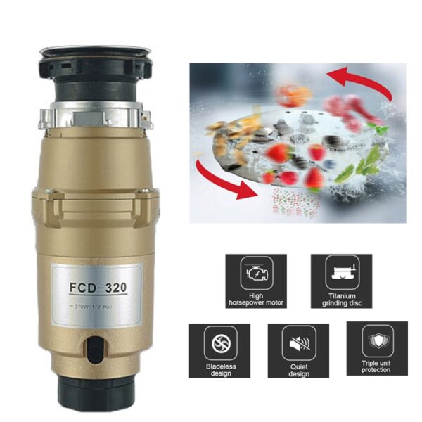 Kitchen Food Waste Disposer with Multifunctional Stopper