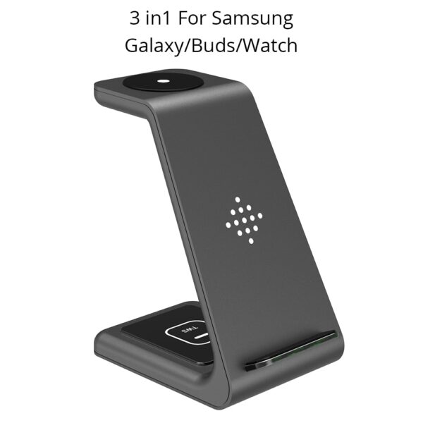 Bonola Qi 3 in 1 Wireles Chargeing Station For iPhone11Pro/Xr/Xs/AirPods Pro/iWatch5 Wireless Charge For SamsungS10/Buds/Watch