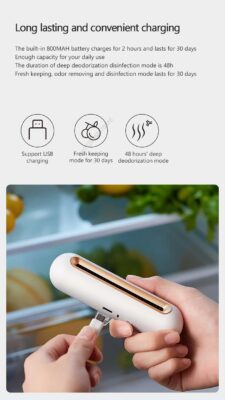Xiaomi Eraclean Refrigerator Deodorizing Disinfection Machine Food Preservation Purification And Sterilization USB Charging