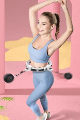 Smart Sport Hoop Counting Fitness With Massage Ball Adjustable Spinning Thin Waist Abdominal Exercise Gym Hoop Home Training