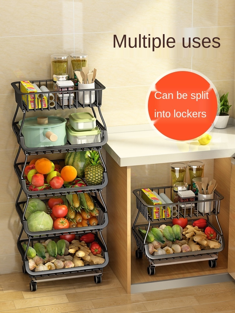 Movable Kitchen Rack Trolley Storage from Luxenmart Get yours at an ...